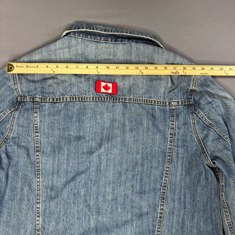 Olympics Canada Jacket Mens Extra Large Hudson's Bay Patches Denim 2012 London - Picture 10 of 12